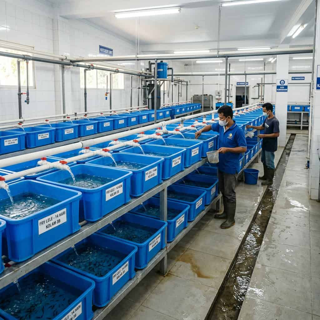 Ruang hatchery indoor modern Ashi Farm