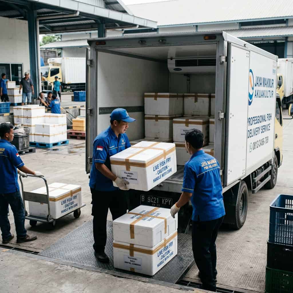 Pengiriman benih ikan ke seluruh Indonesia